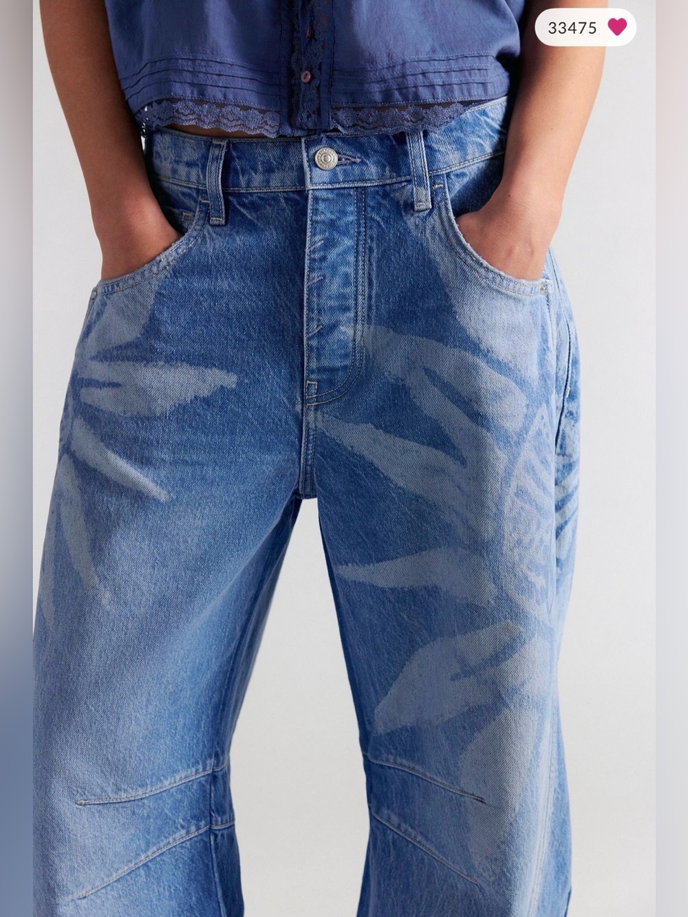 We the Free by Free People Printed Good Luck Barrels ~ Sun Dazed - Picture 3 of 12